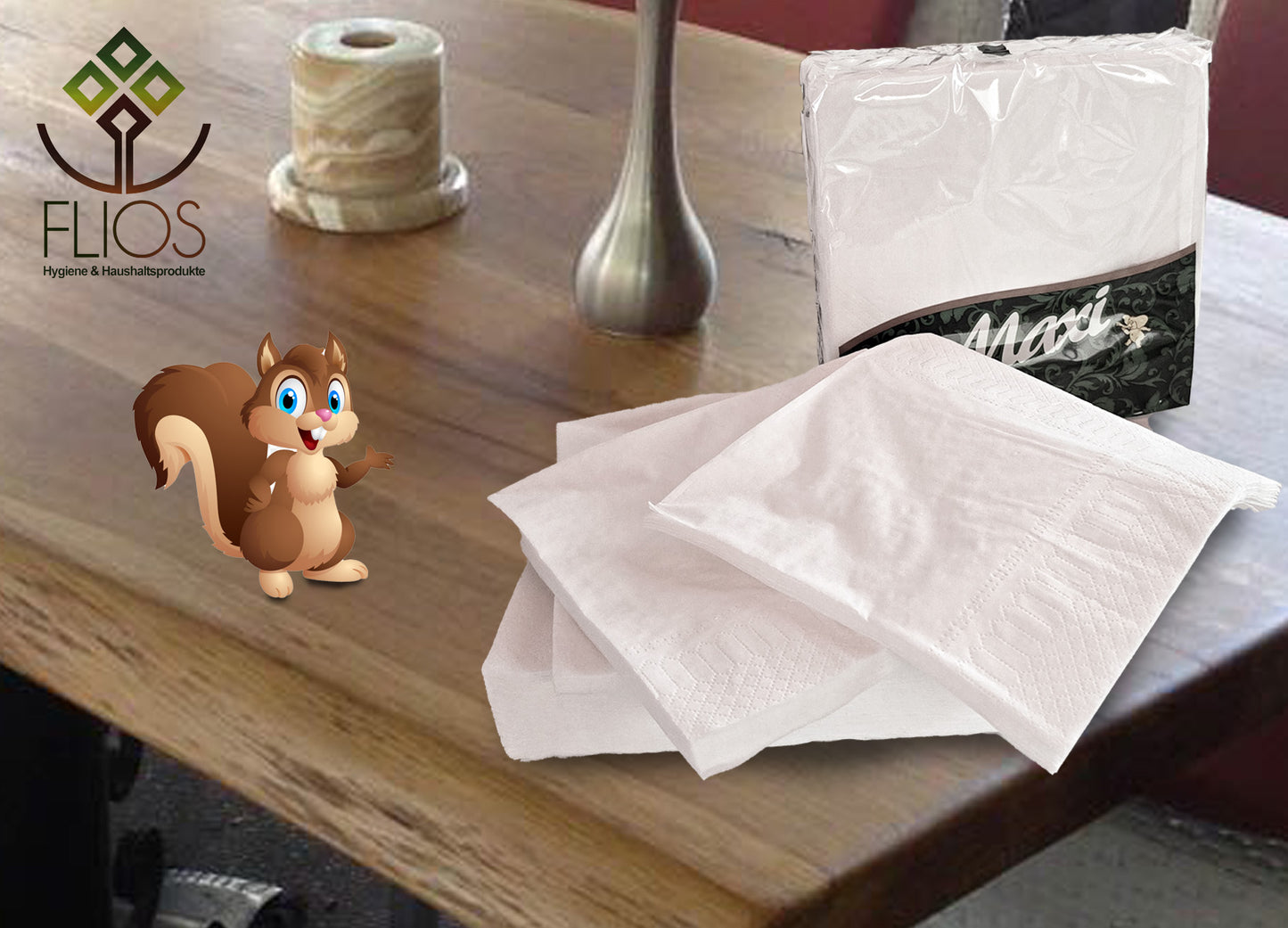 Papierservietten 33x33 weiß -- 22 Packungen x 80St -- 1760St