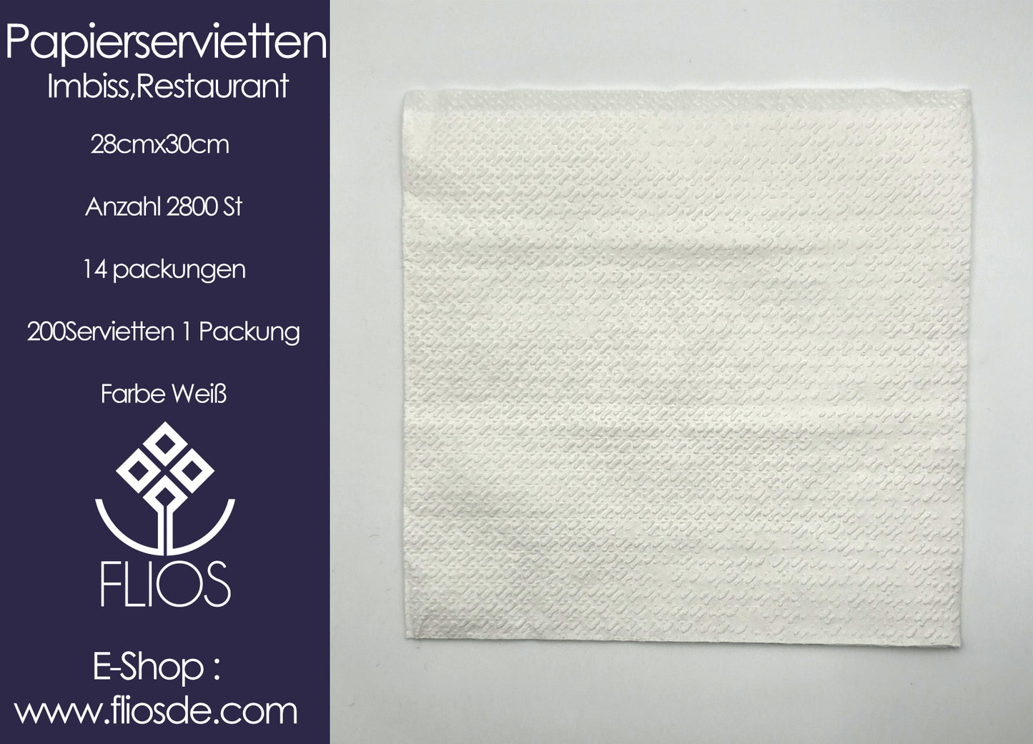 Papierservietten 28x30 1/4 Imbiss , Restaurant 2800St