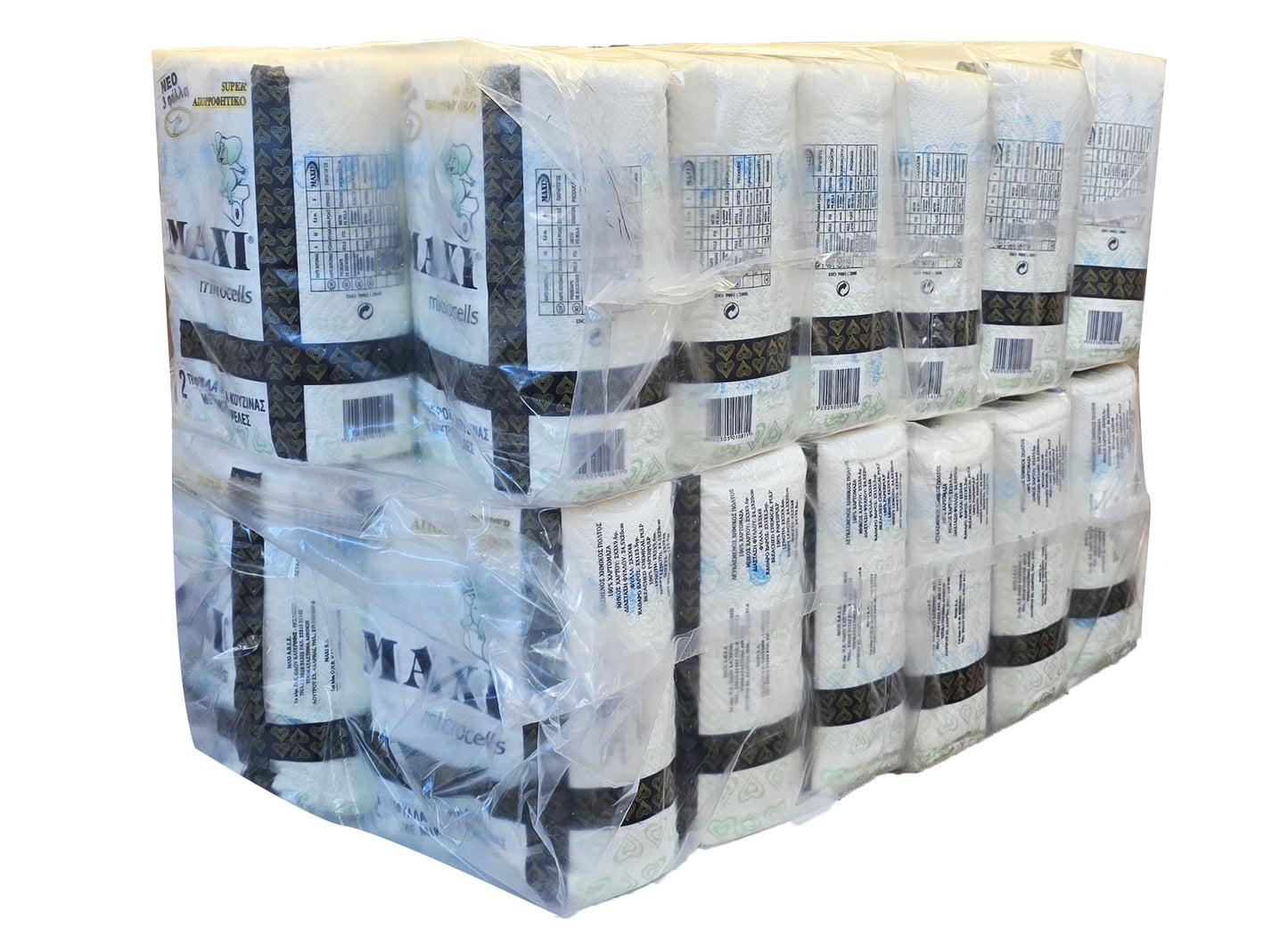 Papierküchenrollen 3lagig -- 24 Packungen x 2 Rollen 48 Rollen