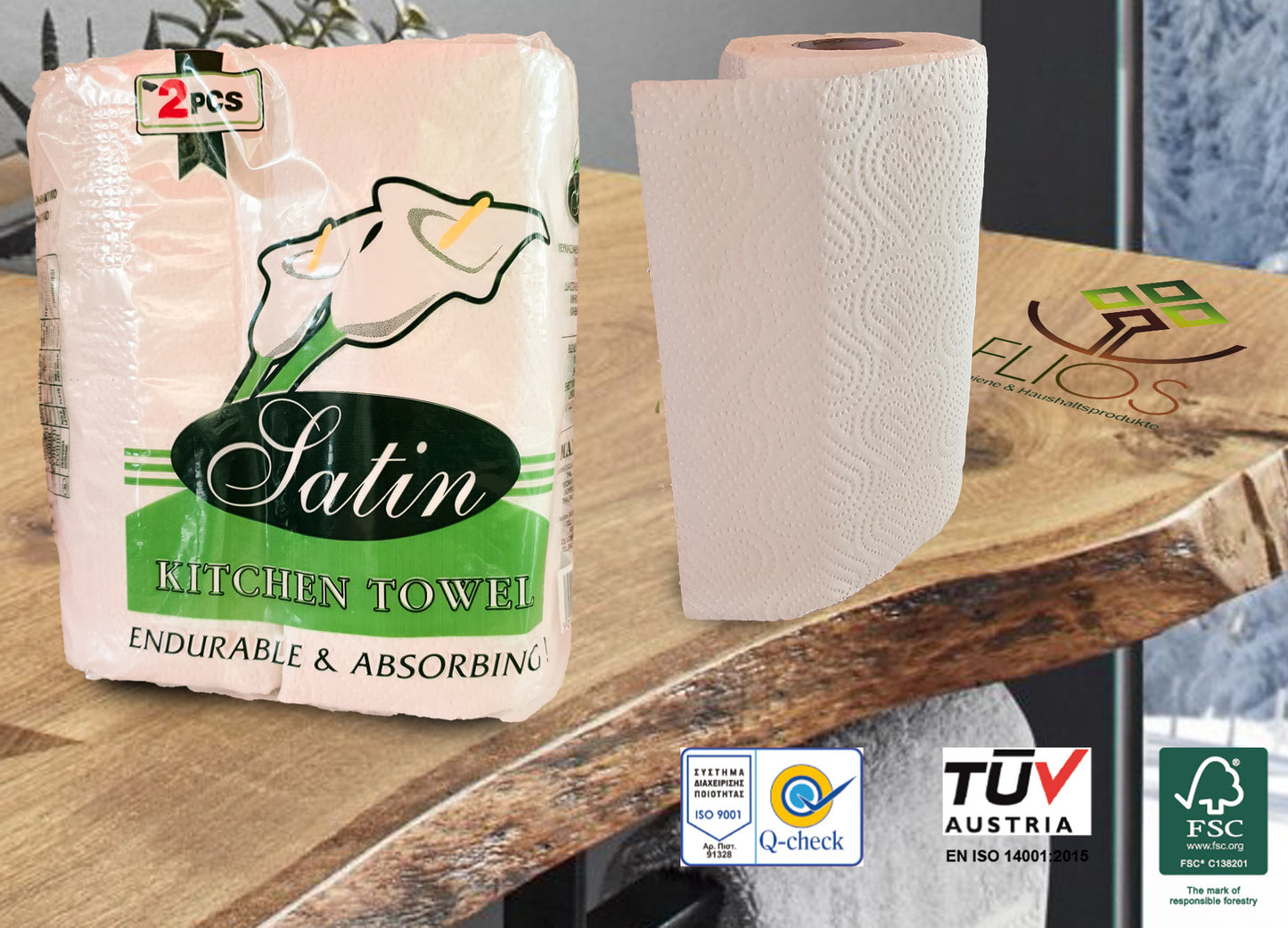 Papierküchenrollen 2lagig -- 24 Packungen x 2 Stück 48 Rollen