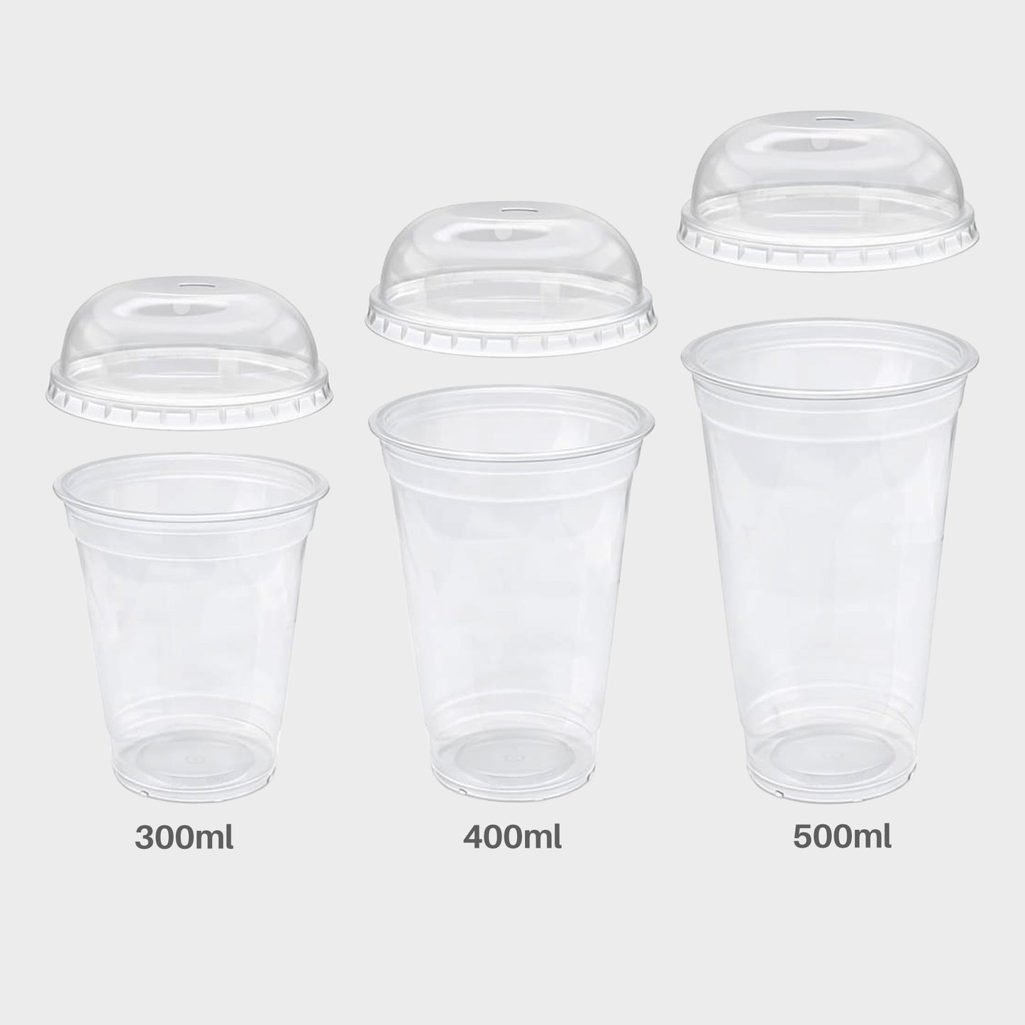 Plastikbecher Transparent – 300ml, 400ml & 500ml | Einwegbecher für Getränke