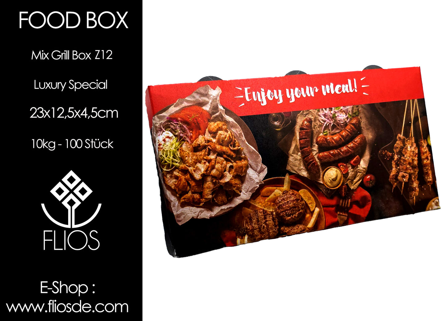 FOOD BOX mit Grill Bezeichnung 10kg 100 Stück
