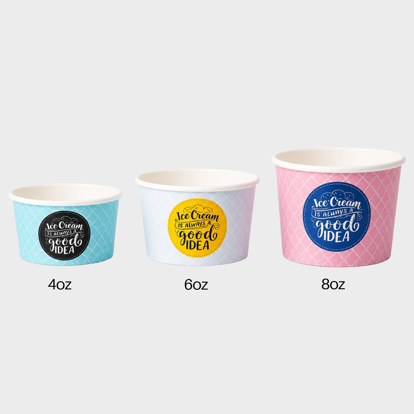 Eisbecher „Summer Time“ 4oz, 6oz & 8oz – 200 Stück