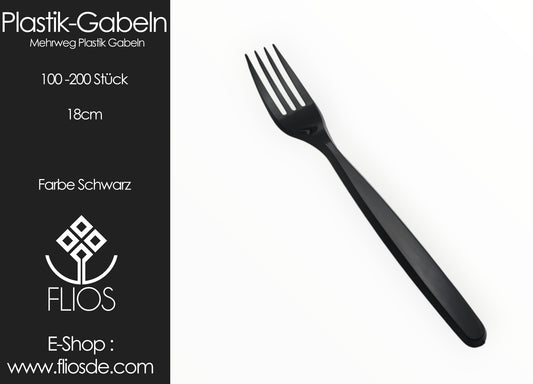 Plastik-Gabeln Mehrweg 100-200 Stück