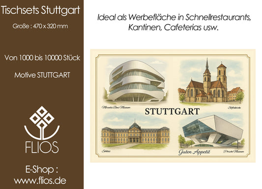 Tischsets 470 x 320 mm 4/0 Farbe 90 g/m² Offsetpapier