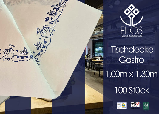 Tischdecke Gastro, Garten & Wohnung  1,00 m x 1,30 m -- mit Bezeichnung 100St.
