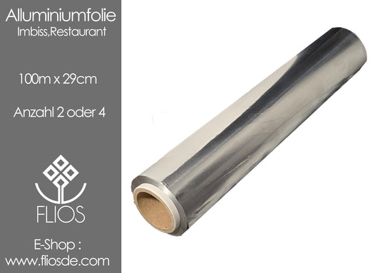 Aluminiumfolie 100m x 29cm 2 Stück oder 4 Stück