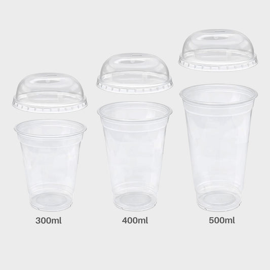Plastikbecher Transparent – 300ml, 400ml & 500ml | Einwegbecher für Getränke