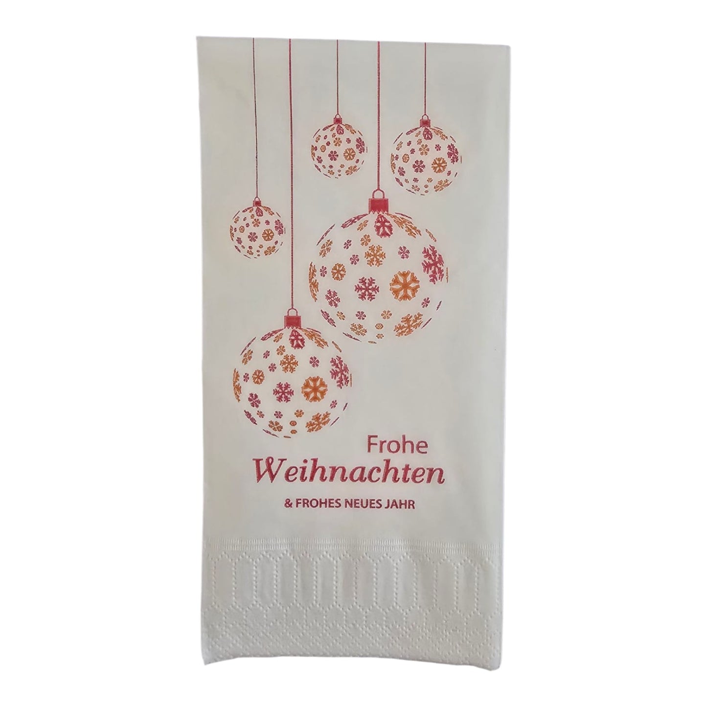 Papierservietten „Frohe Weihnachten“ – Zwei Designs – 40×40 cm – 1.500 Stk