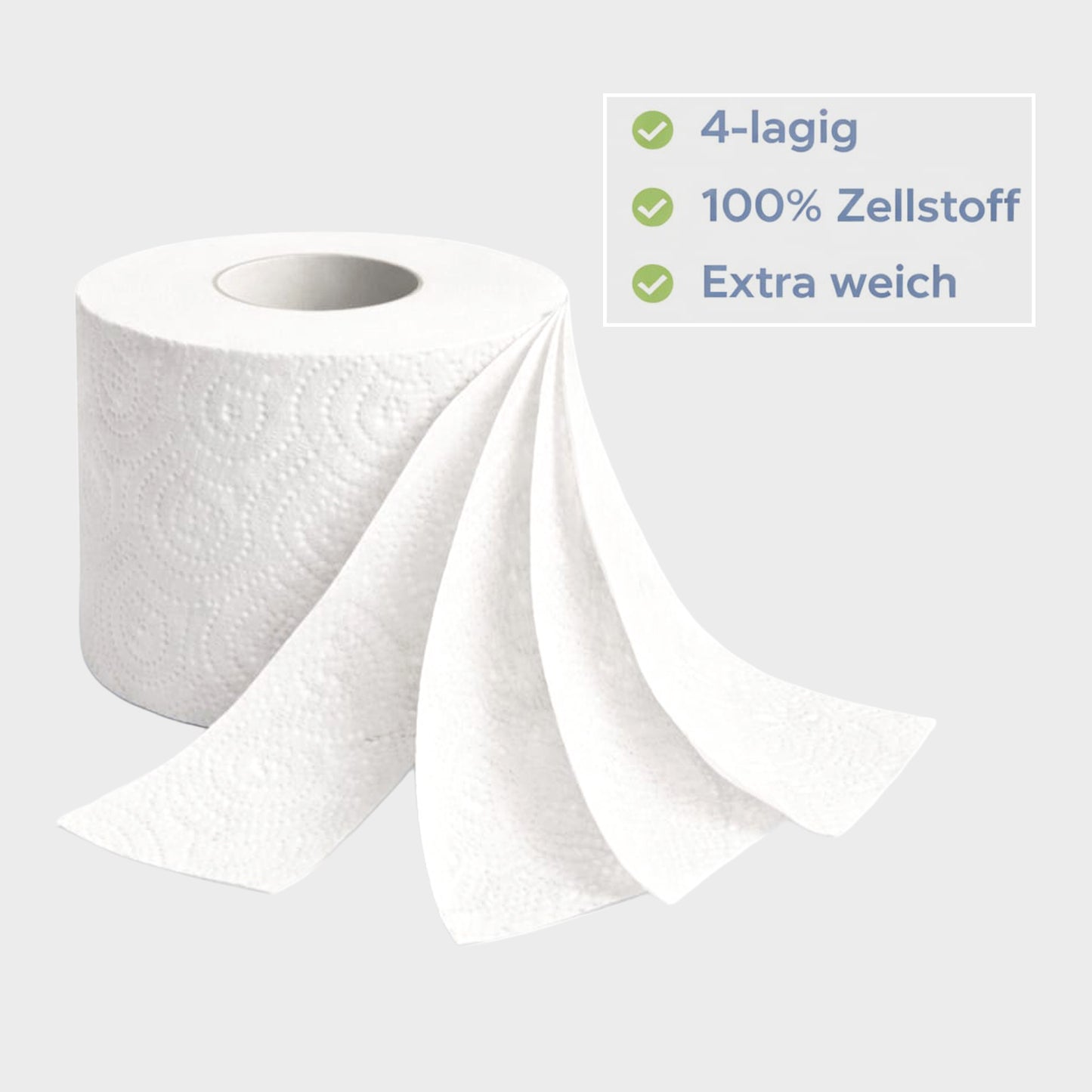 Toilettenpapier 4-lagig – 100% Zellstoff – Extra weich (90 Rollen)